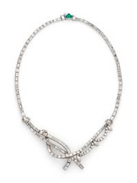DIAMOND AND EMERALD NECKLACE