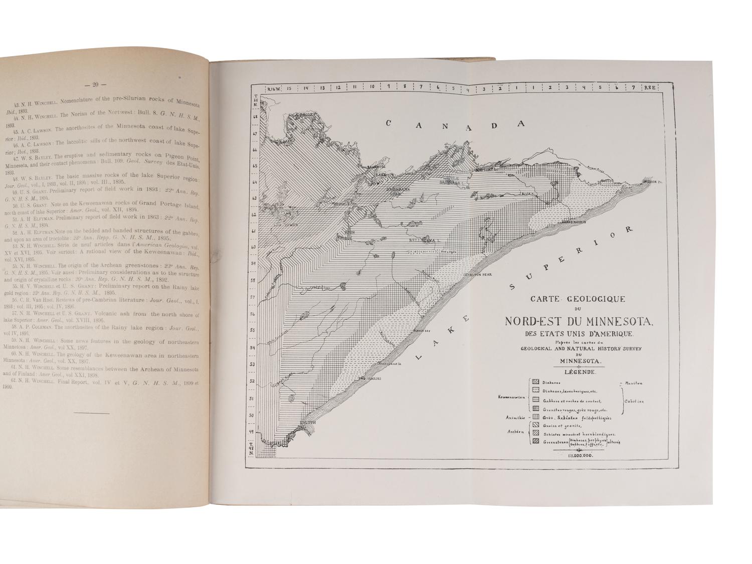 [NATURAL HISTORY]. WINCHELL, Alexander N. (1874-1958). Theses presentees a la Faculte des Sciences de Paris pour obtenir le titre de docteur de l'universite de Paris . Paris: Paul Dupont, 1900.