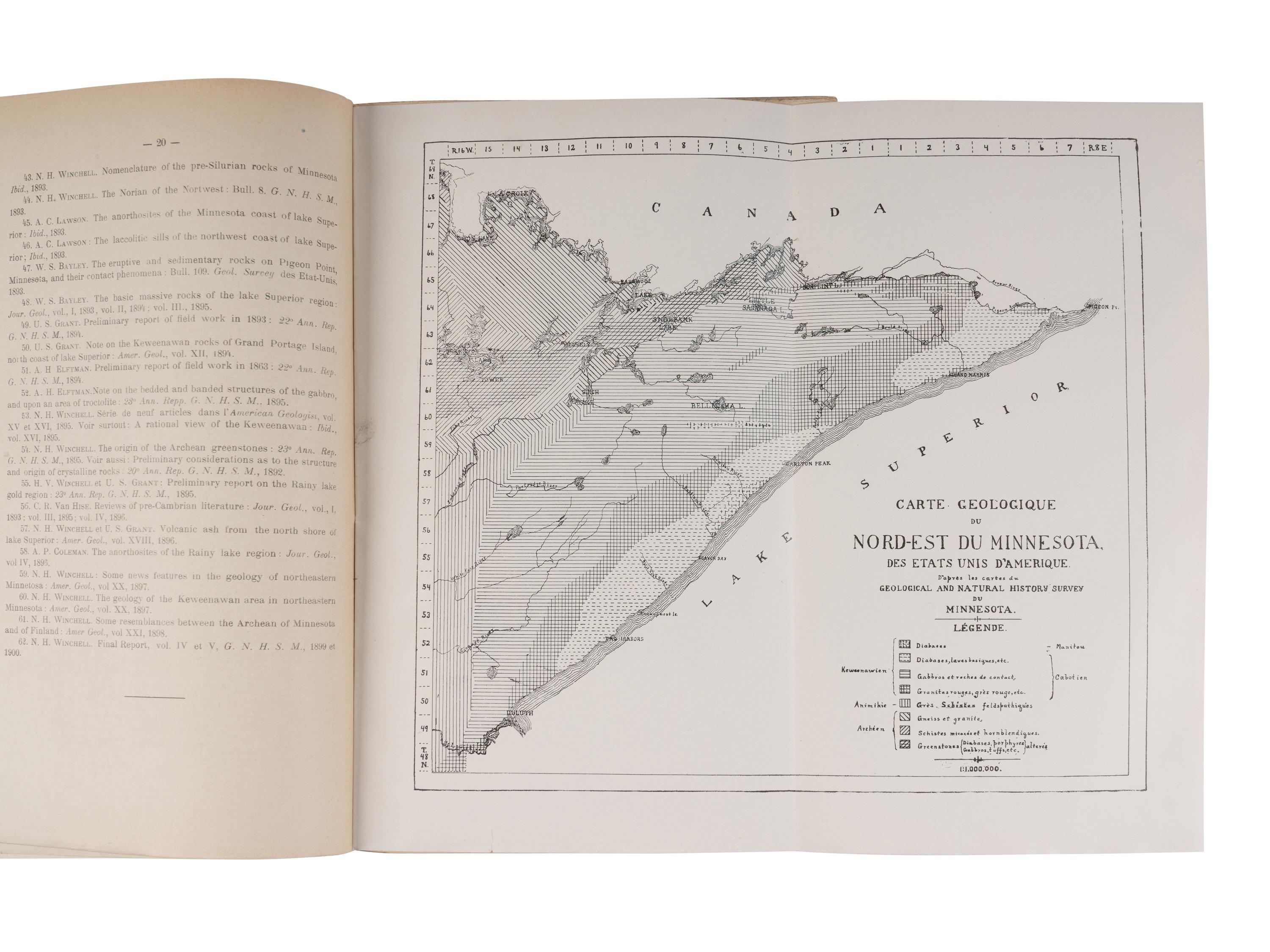[NATURAL HISTORY]. WINCHELL, Alexander N. (1874-1958). Theses presentees a la Faculte des Sciences de Paris pour obtenir le titre de docteur de l'universite de Paris . Paris: Paul Dupont, 1900.