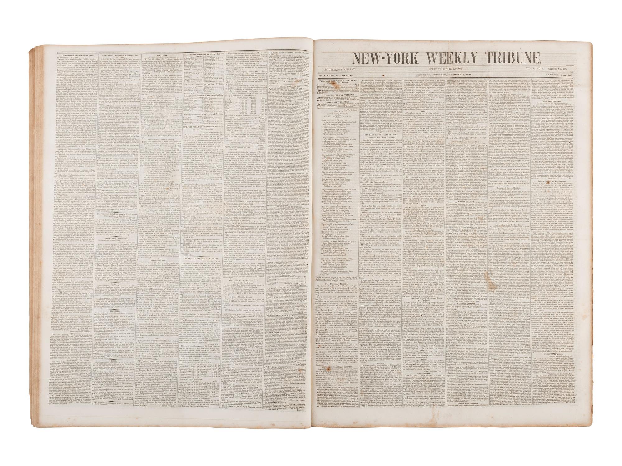 [NEWSPAPERS]. Large collection of 19th century newspapers published throughout the United States.