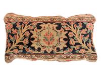 A Sarouk Wool Rug Fragment Pillow