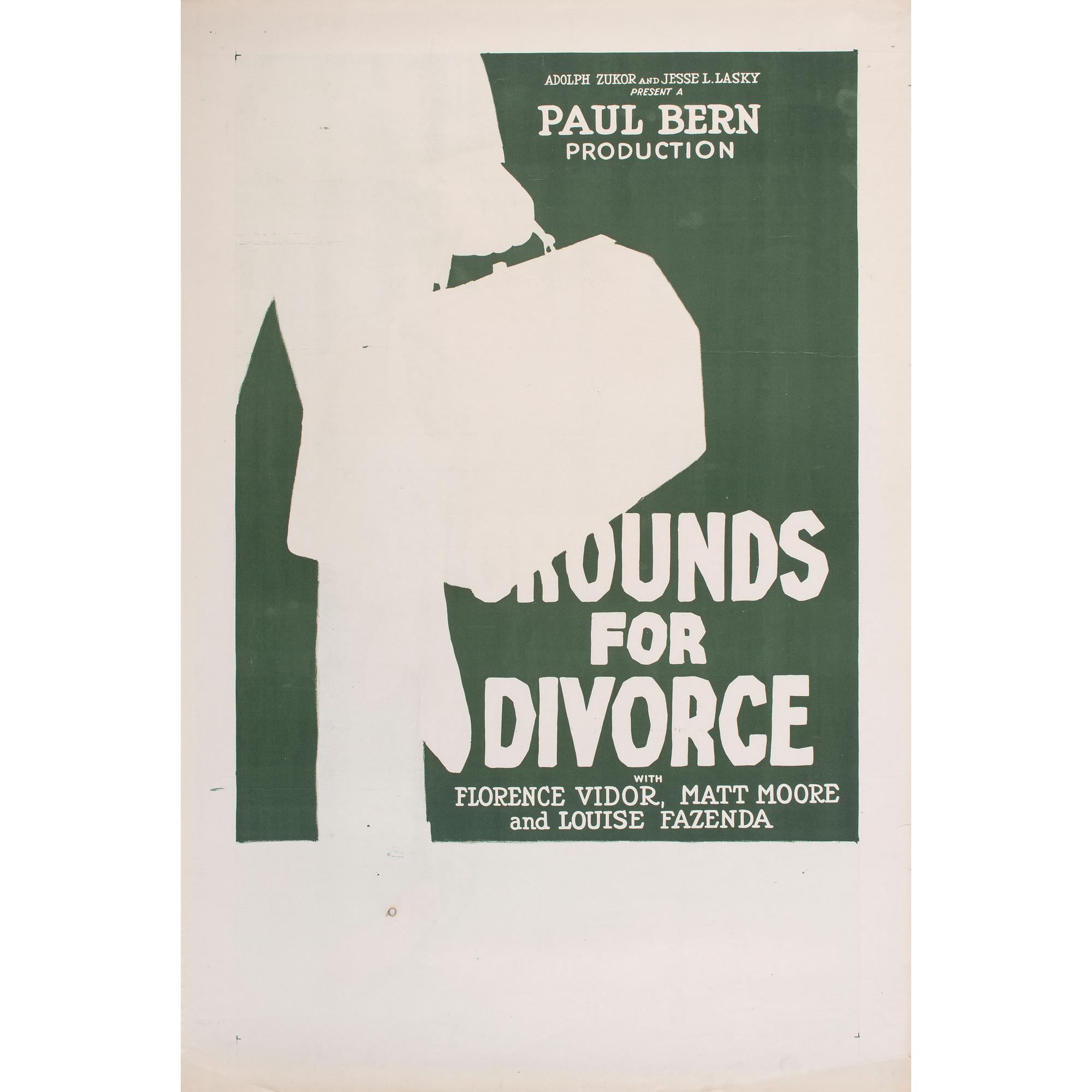 Nine Paramount Pictures "Grounds for Divorce" Film Posters