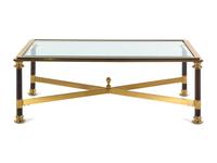 A Brass and Glass Low Table