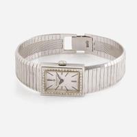 A Ladies 14K White Gold Baume & Mercier Watch 17 Jewels