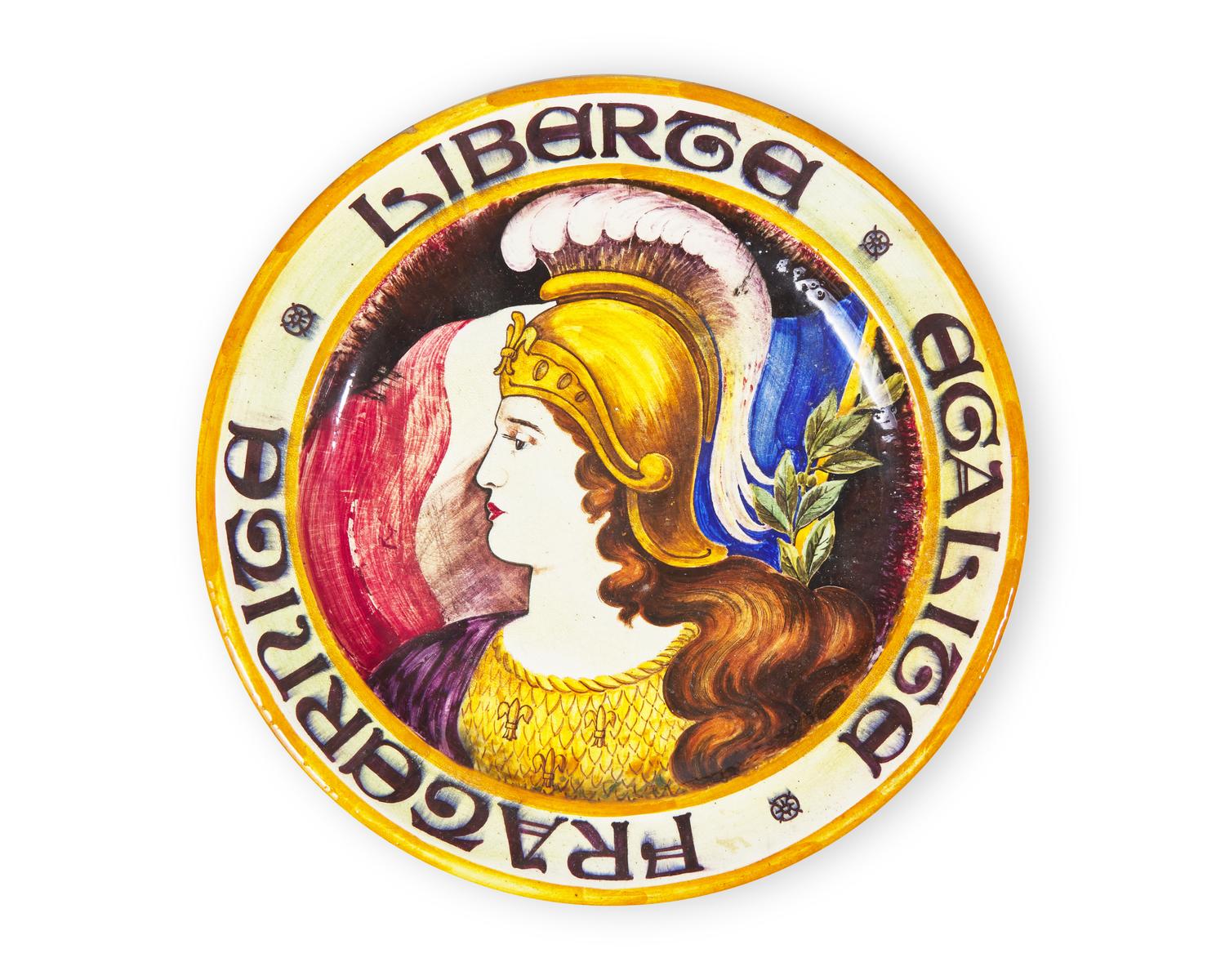 A Wedgwood Majolica "Peace" Charger