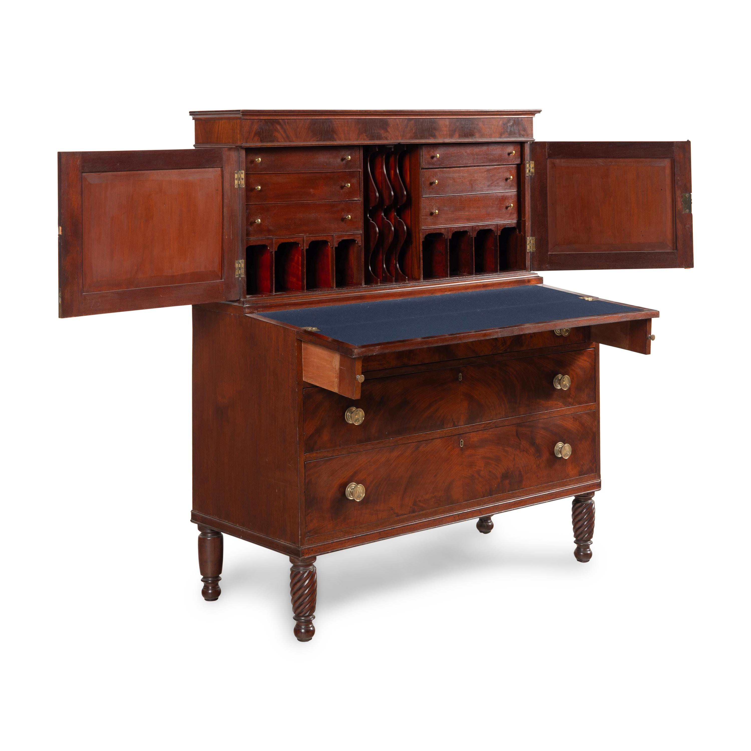 A Federal Mahogany Bureau Cabinet