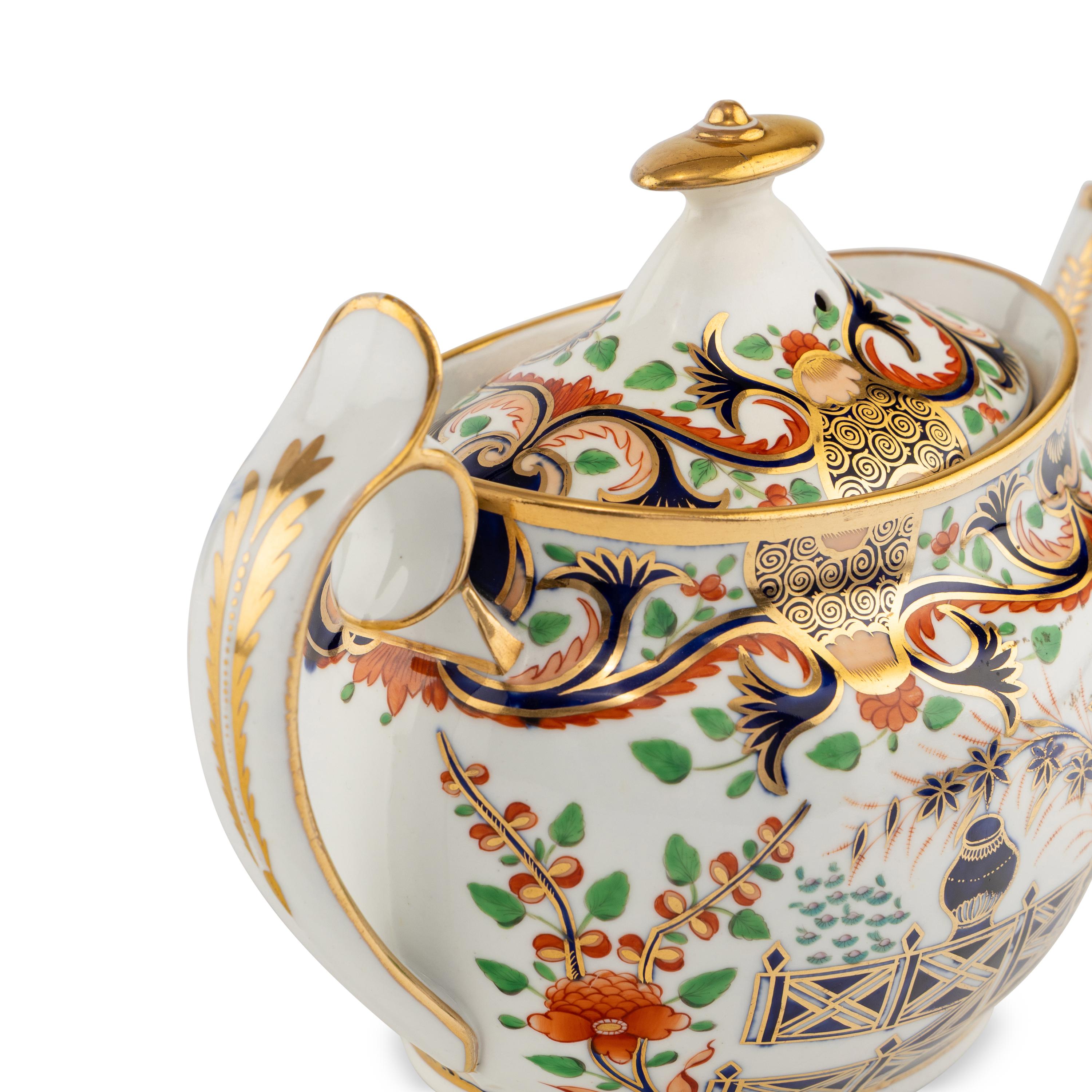 A Spode Imari Palette Porcelain Teapot