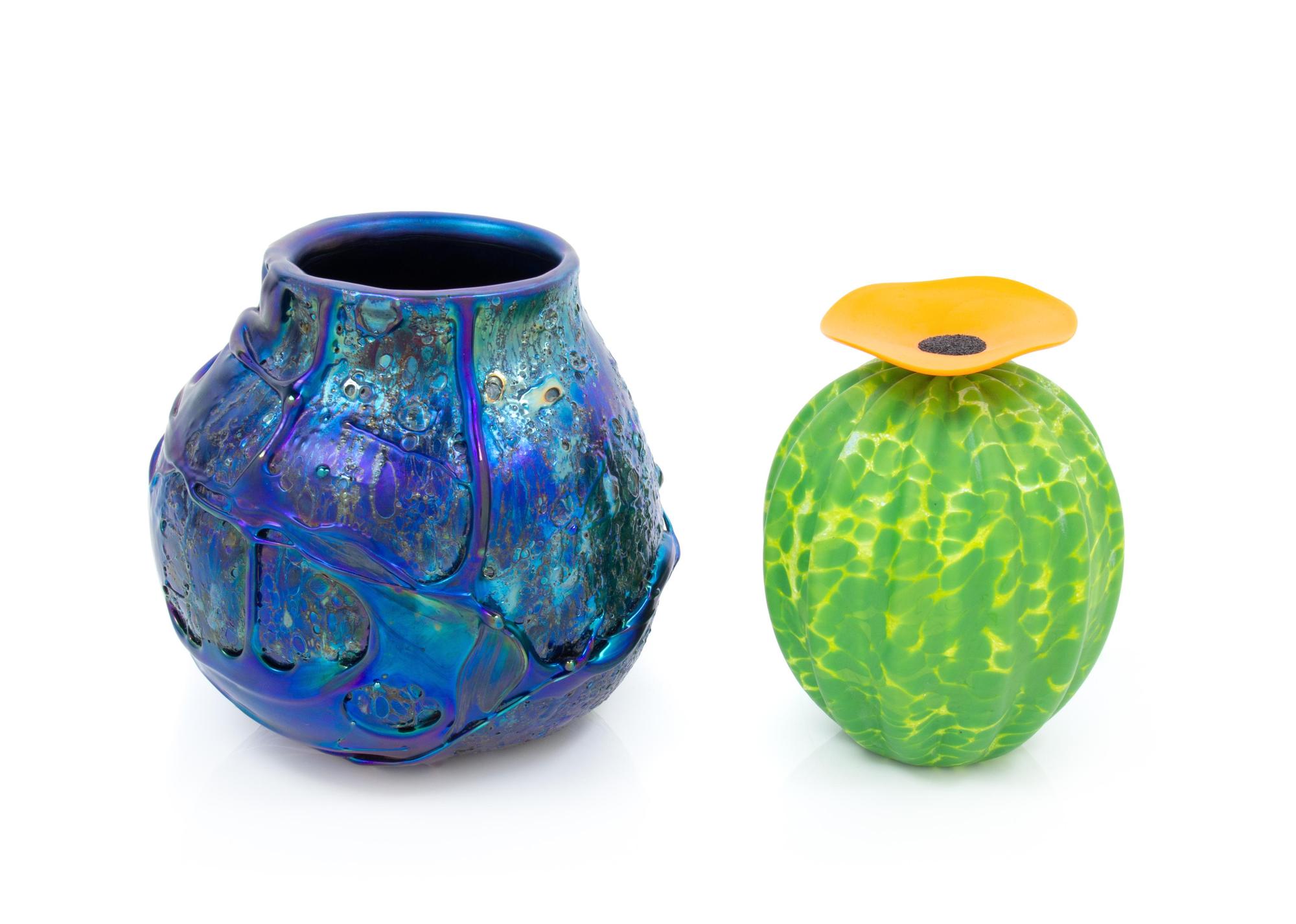 Two Vessels comprising a Zephyr Studio vase and an unknown artist vessel