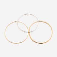 A collection of three fourteen karat gold necklaces