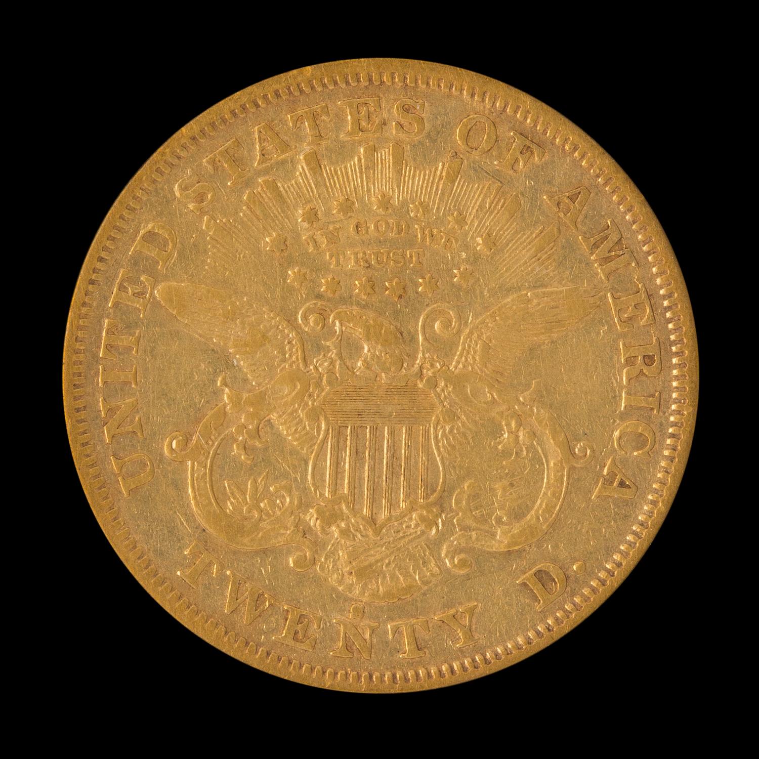 A United States 1873-S Liberty Head: Closed 3 $20 Gold Coin