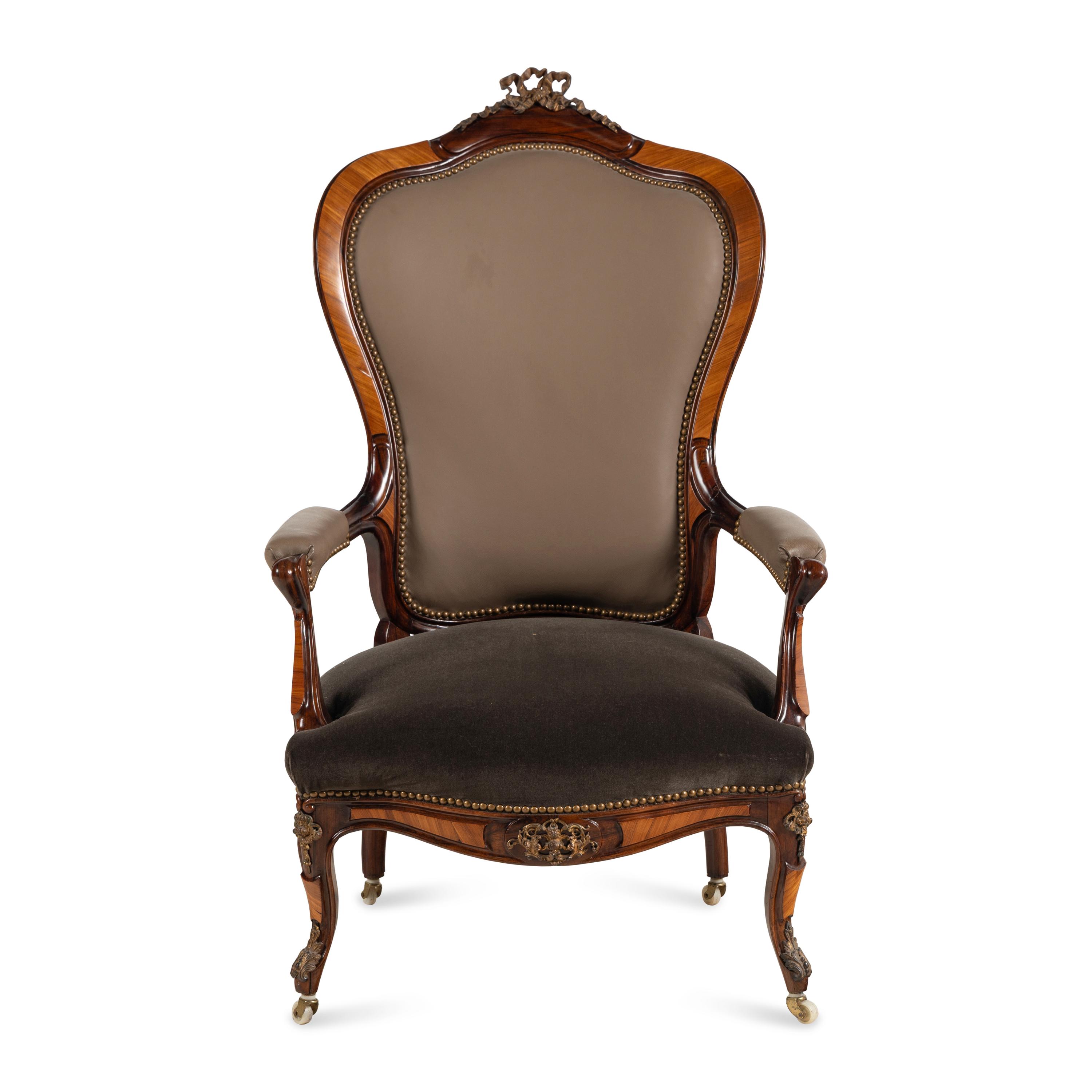 A Rococo Revival Style Armchair
