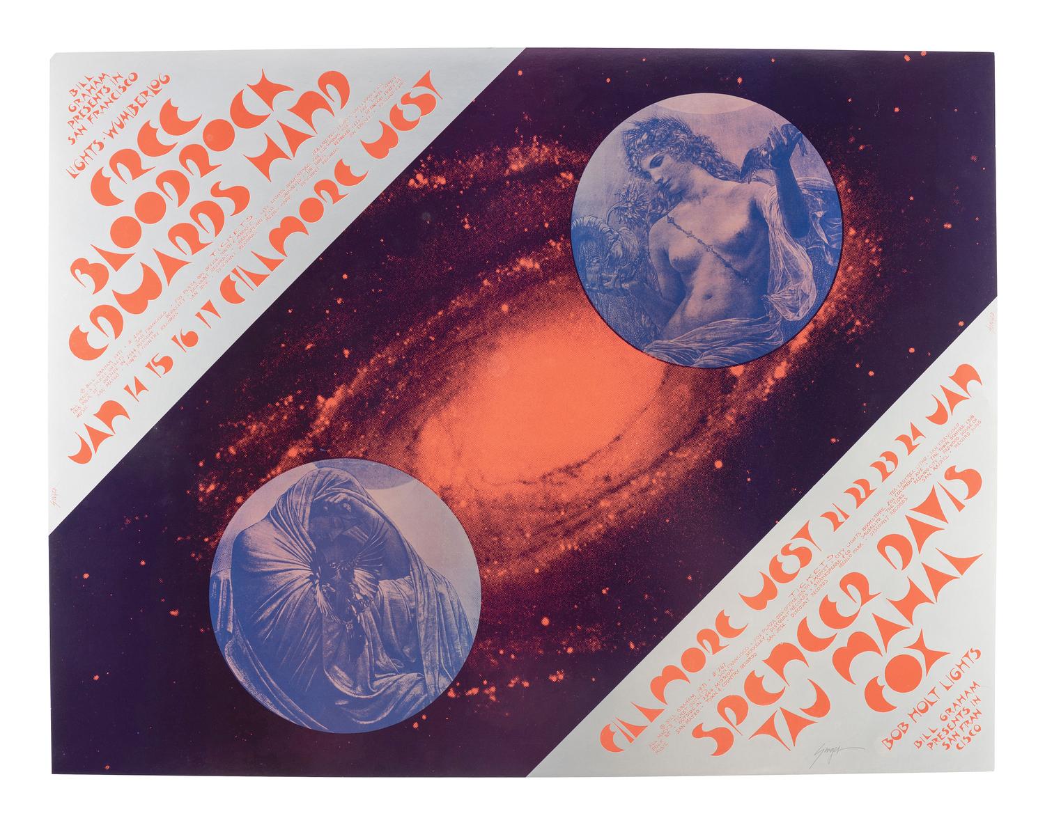 [MUSIC] -- [POSTERS]. SINGER, David, artist. Complete set of 66 SIGNED posters designed for the Fillmore West Ballroom, San Francisco, California. 1969-1971.