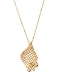 YELLOW GOLD, MULTIGEM AND DIAMOND PENDANT/NECKLACE