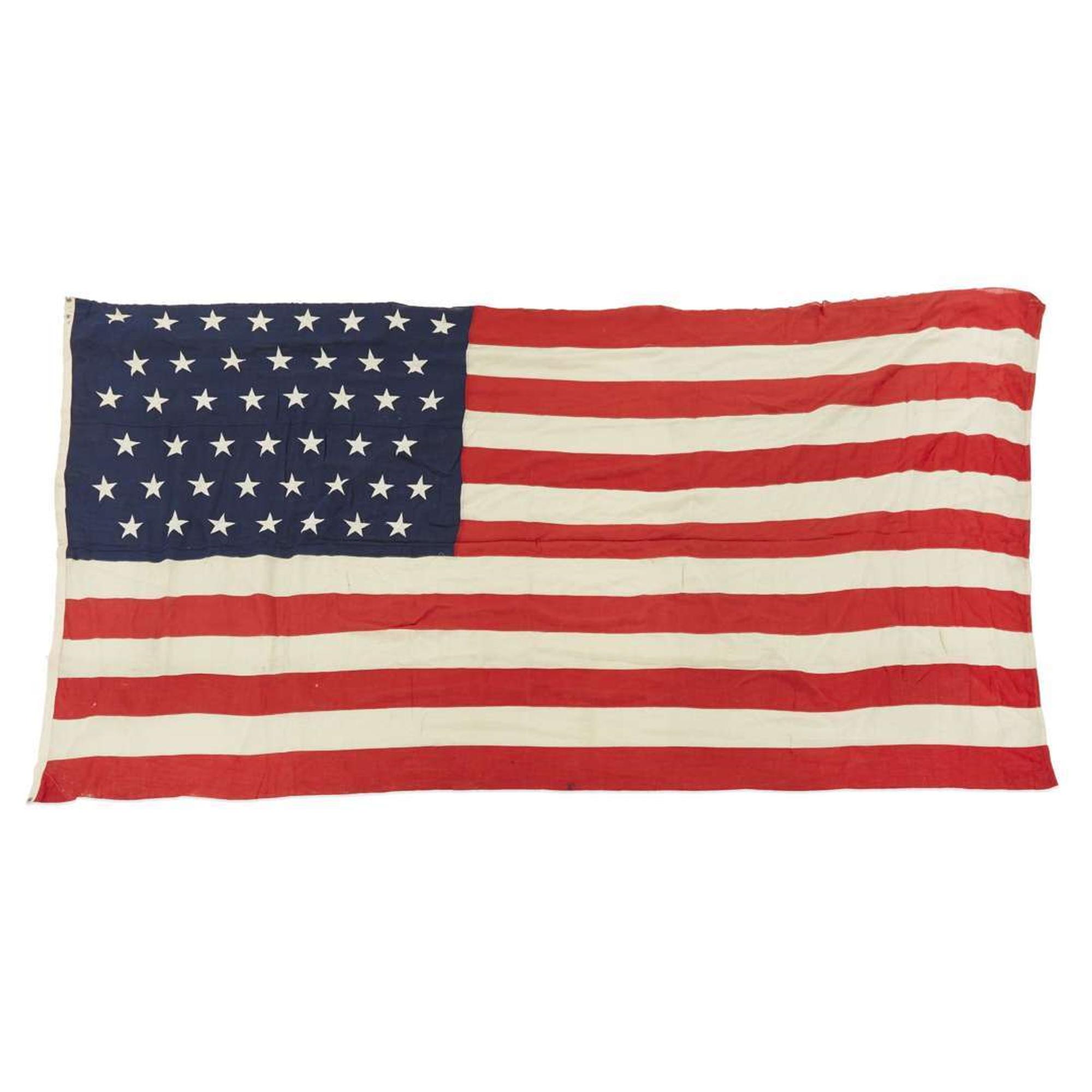 Group of four 45-Star American Flags commemorating Utah statehood 1896-1908