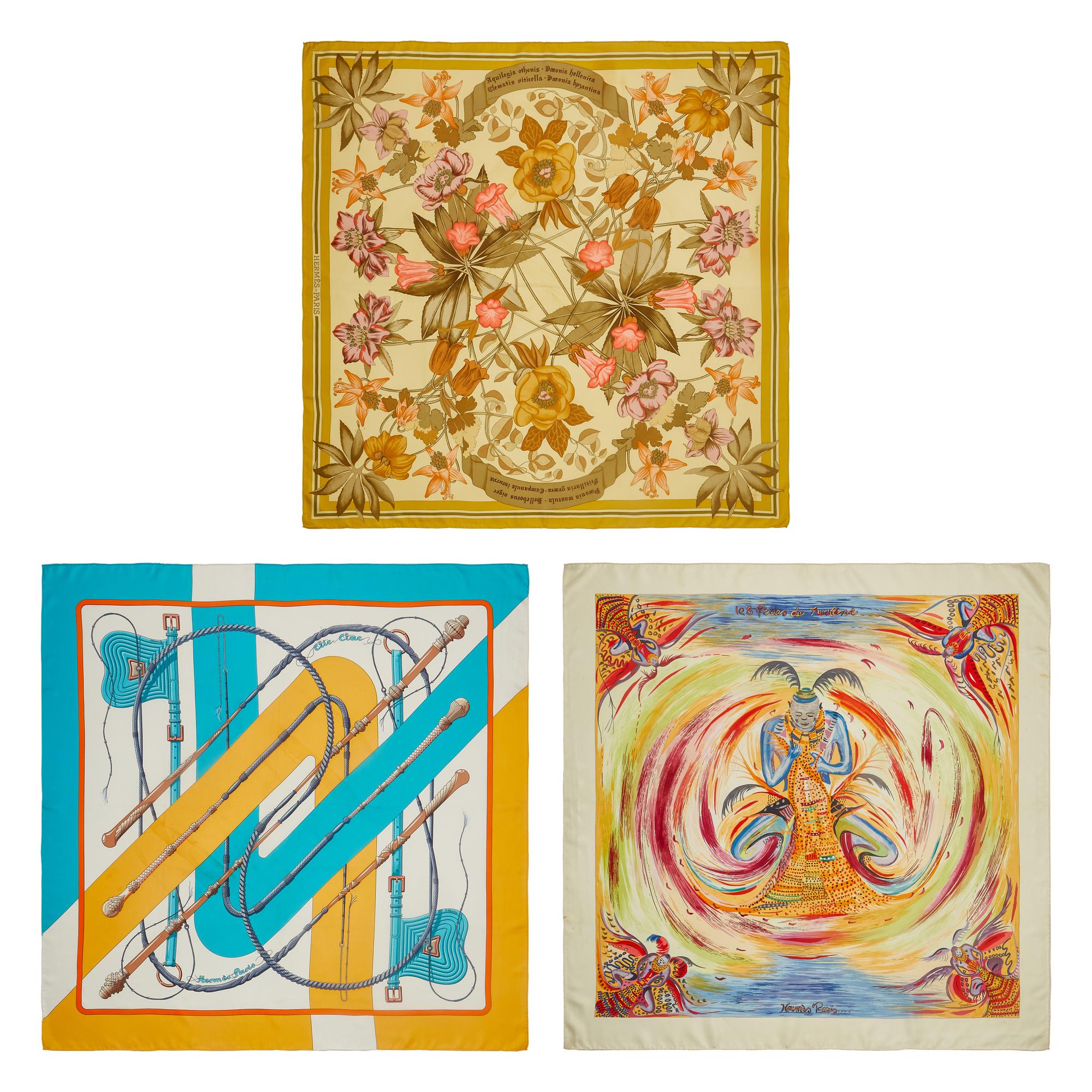 Three Hermès Scarves