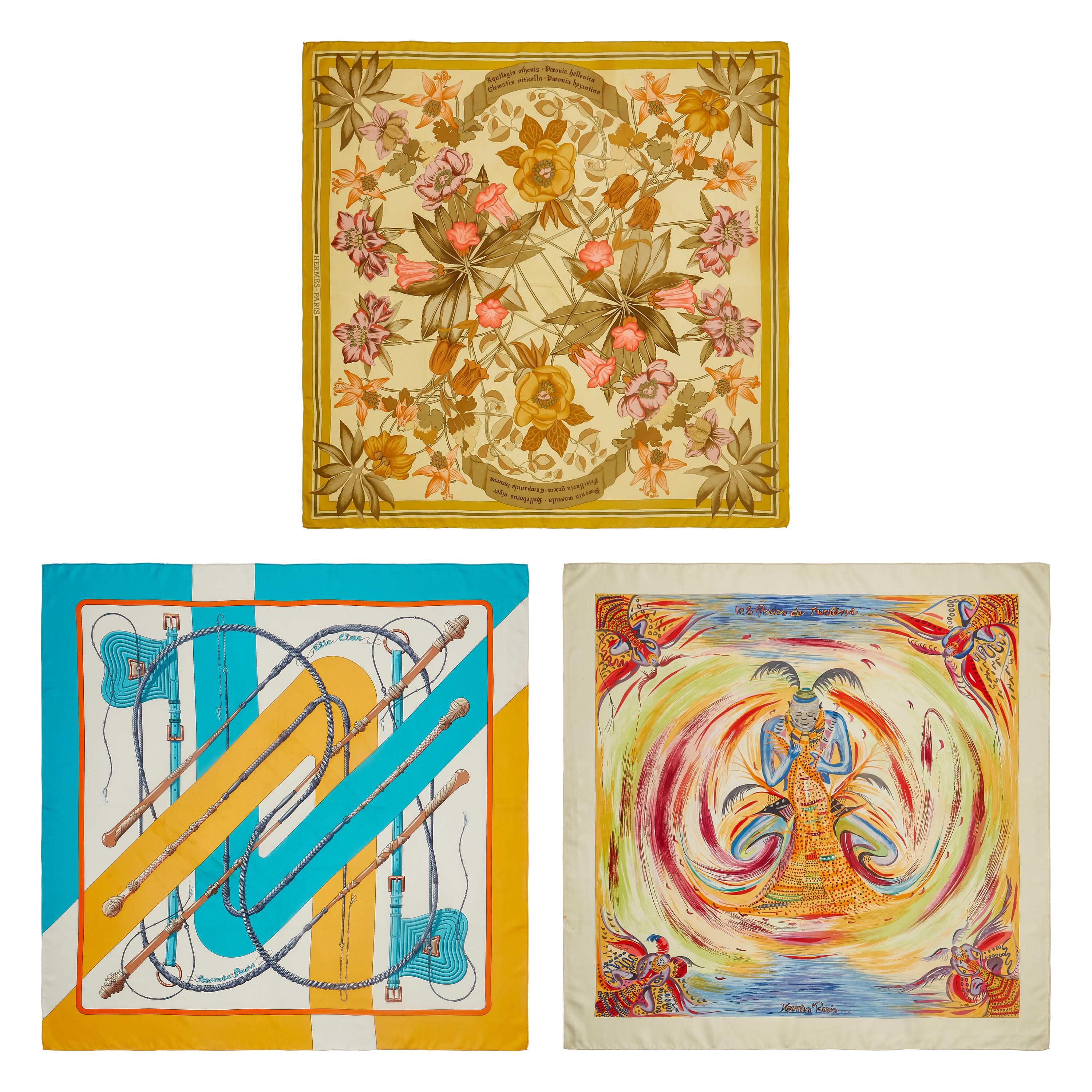 Three Hermès Scarves