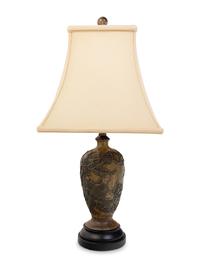 A Japanese Bronze Vase Mounted as a Lamp