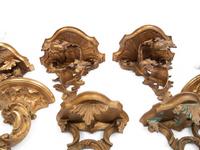 Four Pairs of Giltwood Wall Brackets