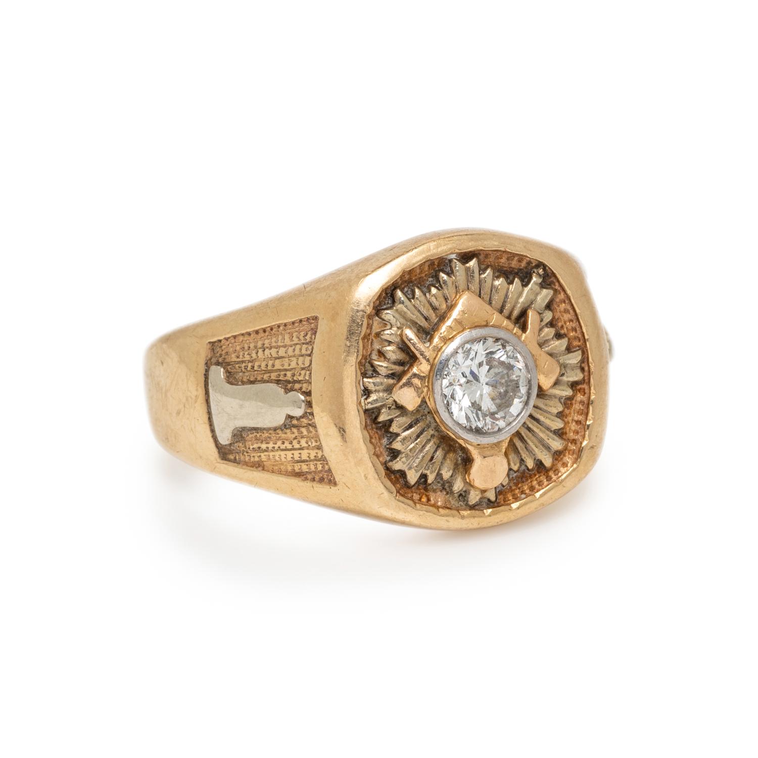 COLLECTION OF DIAMOND MASONIC JEWELRY