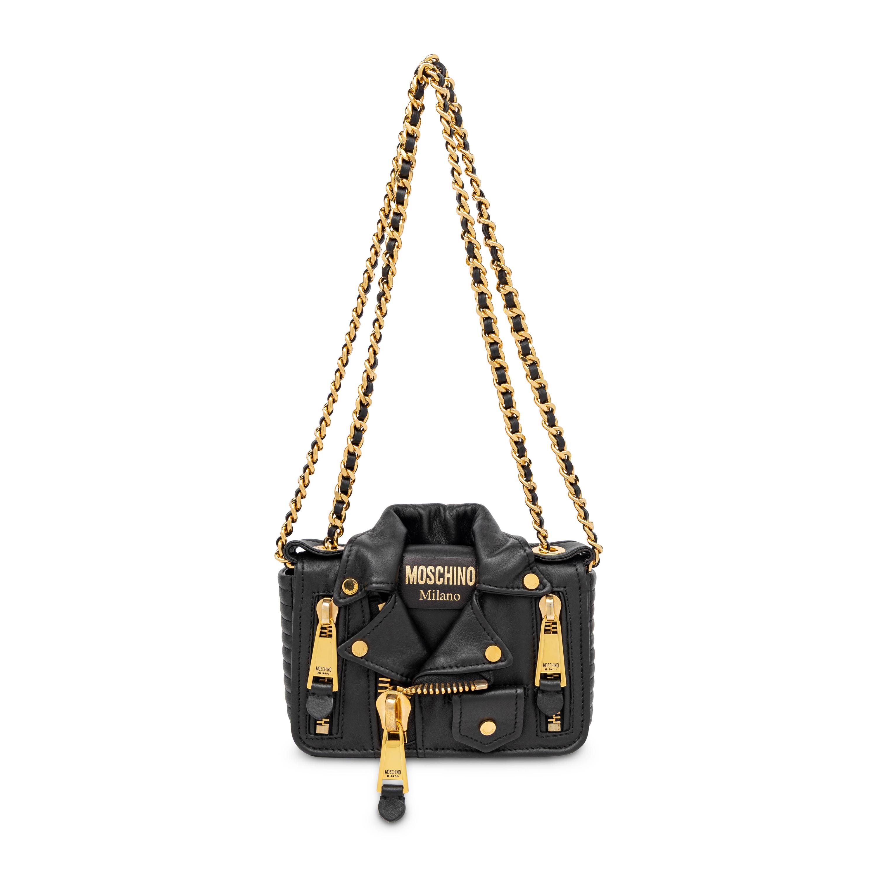 Moschino, Biker Jacket Leather Flap Bag