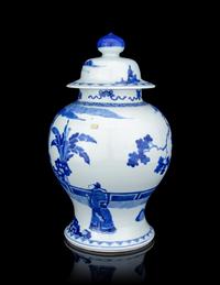 A Blue and White Porcelain General Jar and Cover