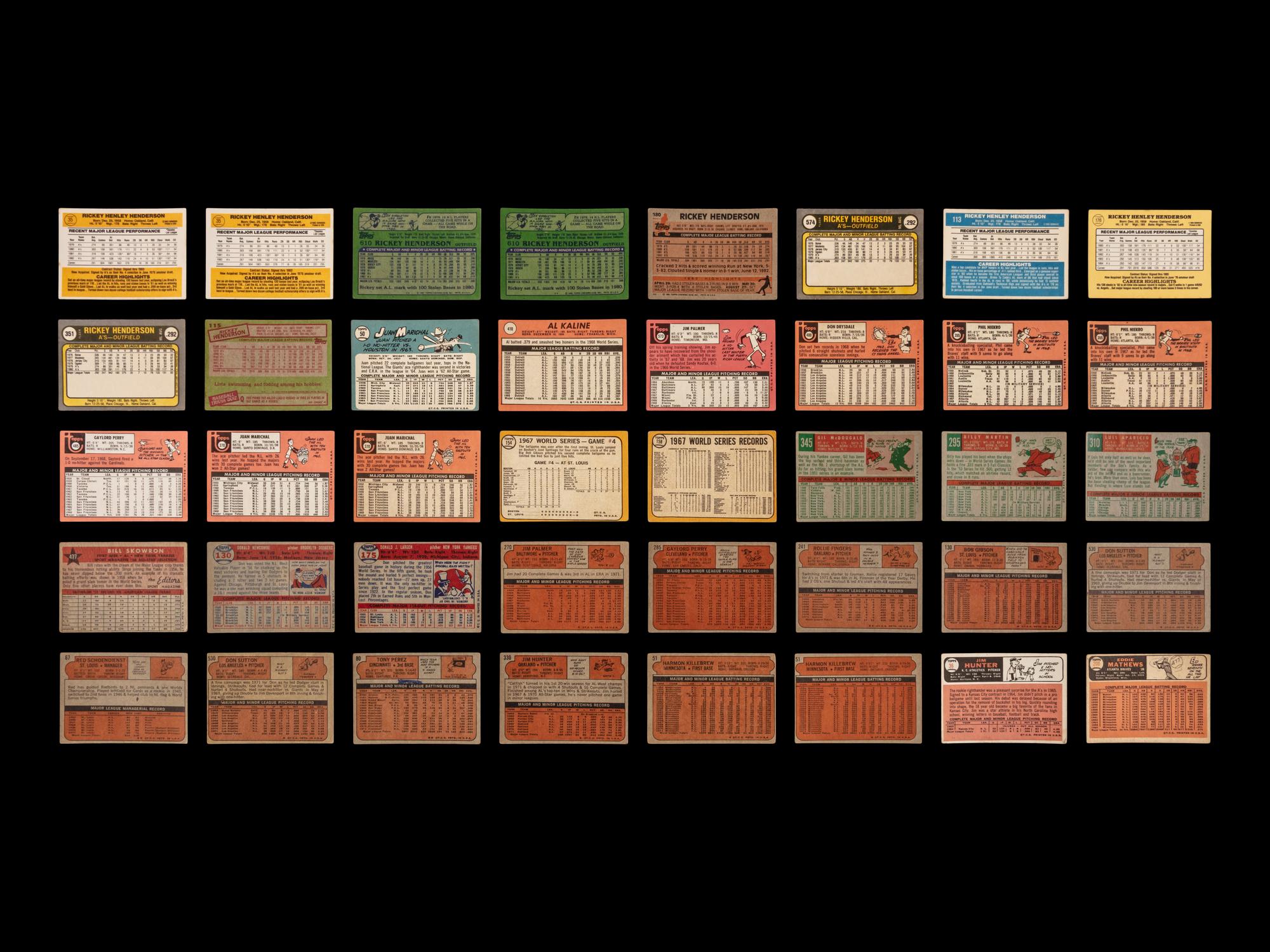A Collection of Assorted 1960s-80 Hall of Fame Baseball Cards