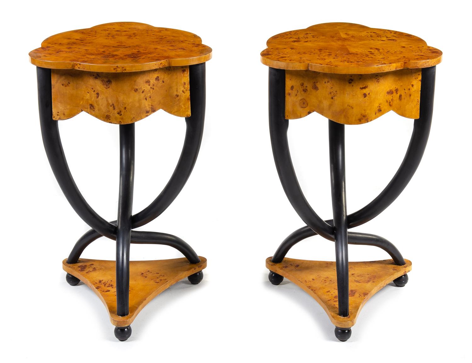 A Pair of Biedermeier Style Side Tables Height 28 1/2 inches. — 20TH CENTURY