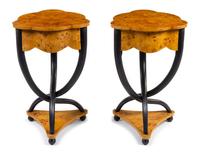A Pair of Biedermeier Style Side Tables Height 28 1/2 inches. — 20TH CENTURY