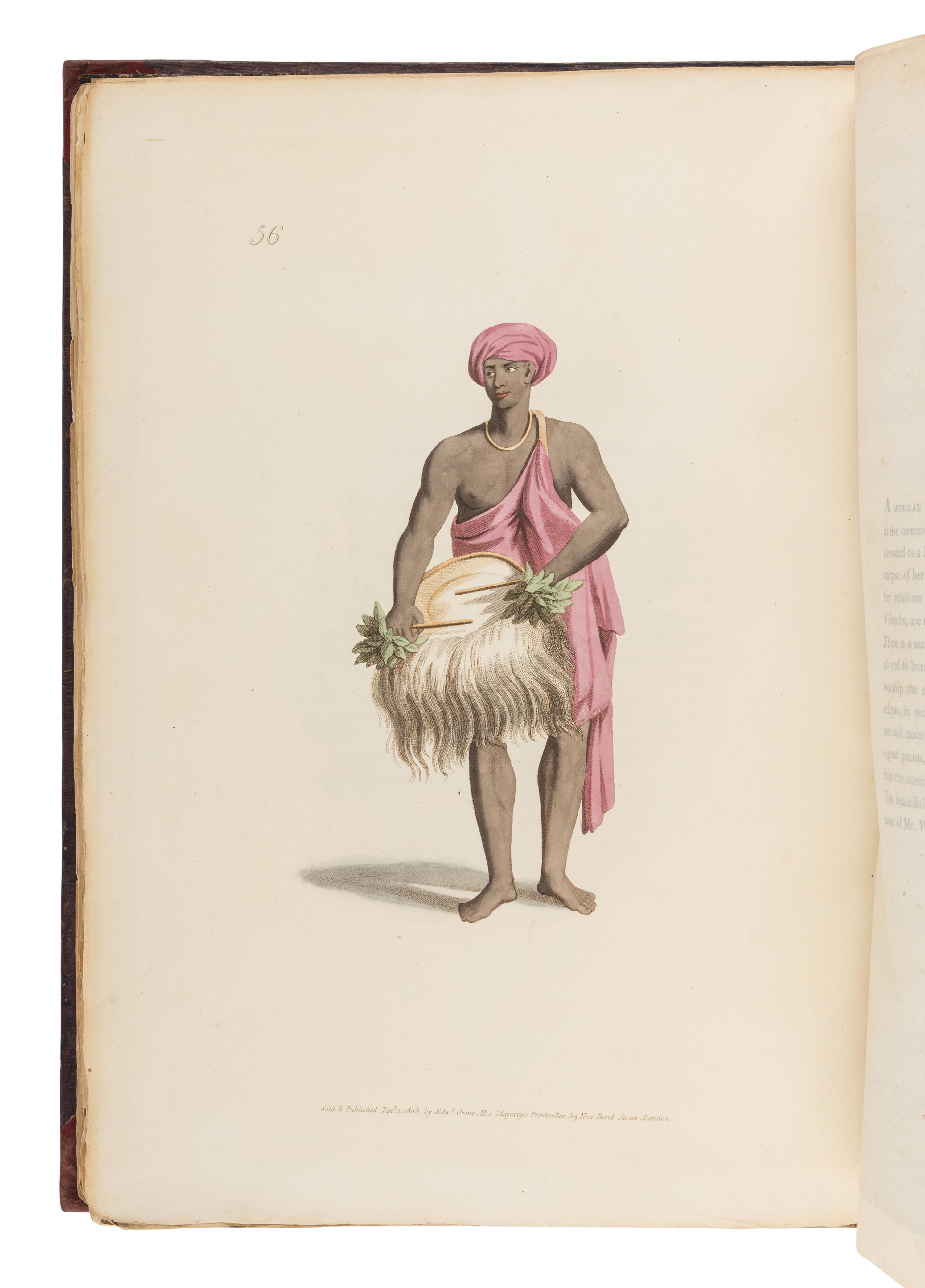 SOLVYNS, Frans Balthazar (1760-1824). The Costume of Hindostan . London: W. Bulmer for Edward Orme, 1804 [-1805].