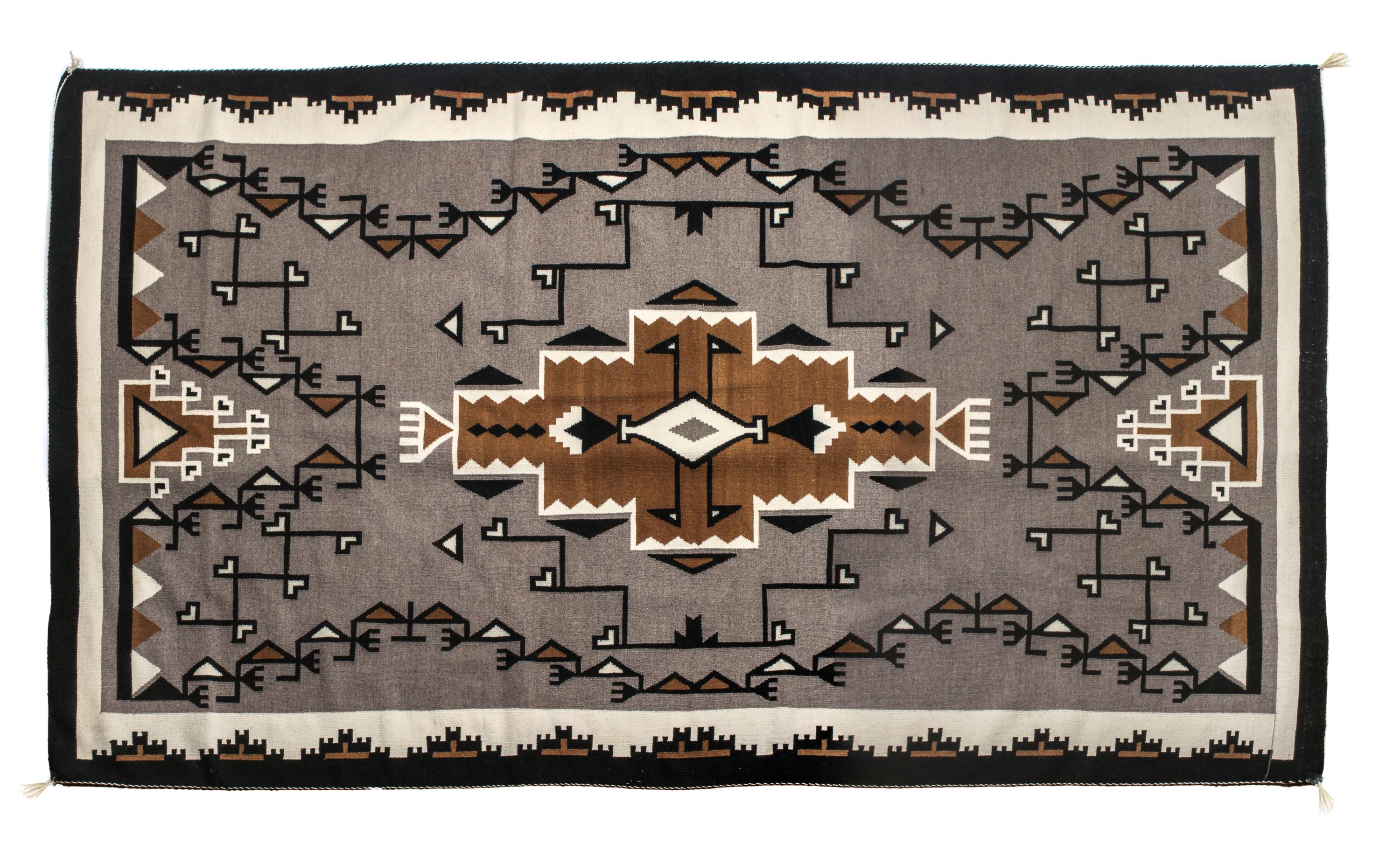Navajo Two Grey Hills Rug 96 x 64 inches