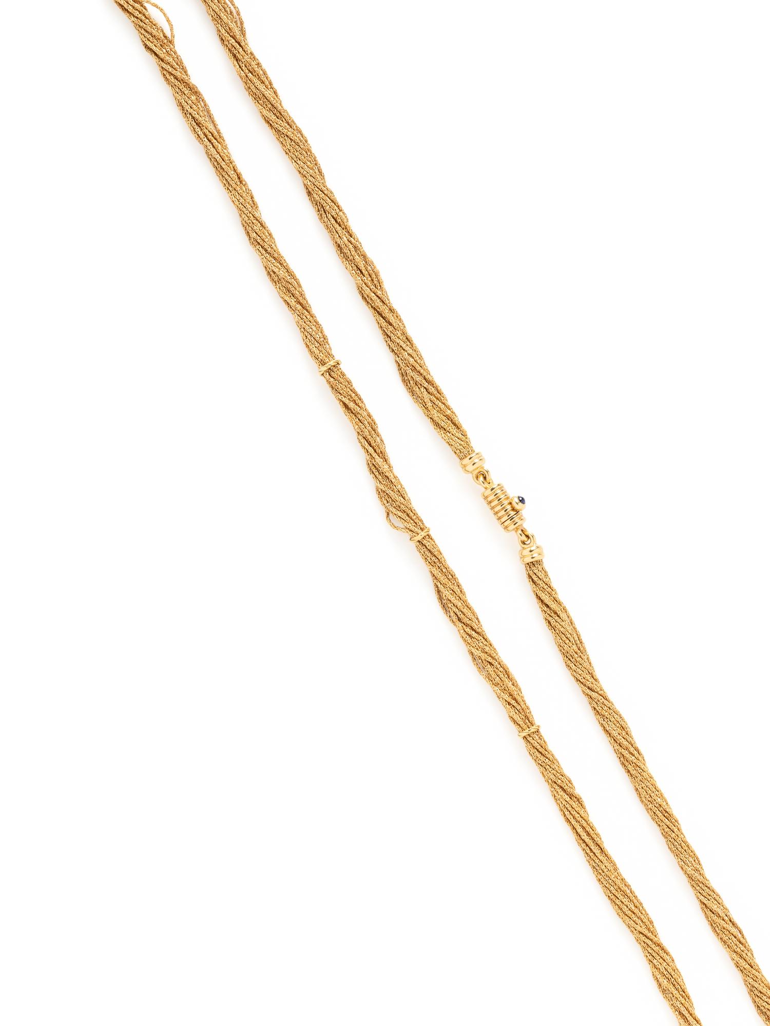 YELLOW GOLD MULTISTRAND NECKLACE