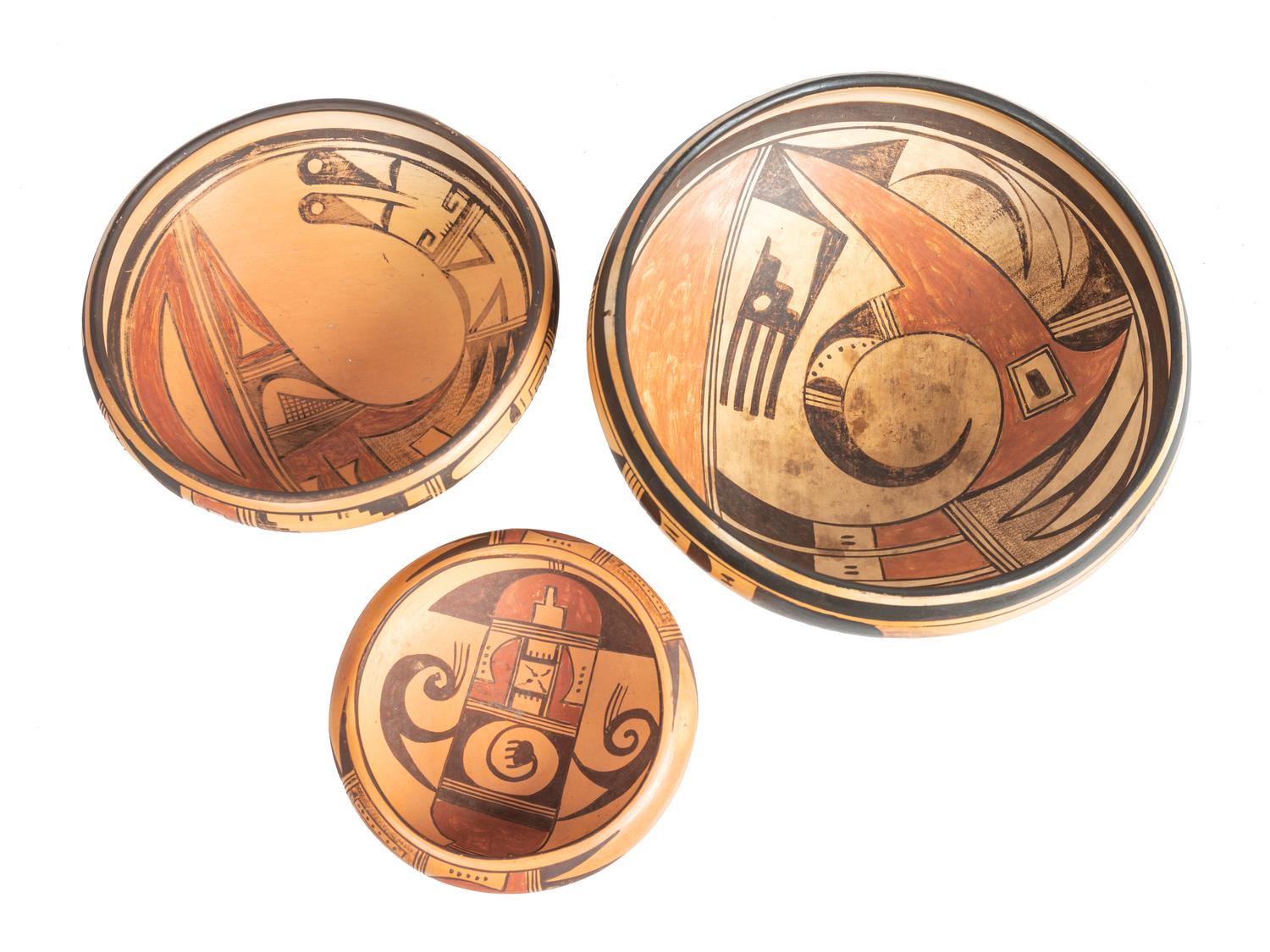 Hopi Pottery Nesting Bowls