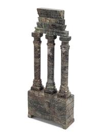 Five Grand Tour Style Marble Models of Ruins