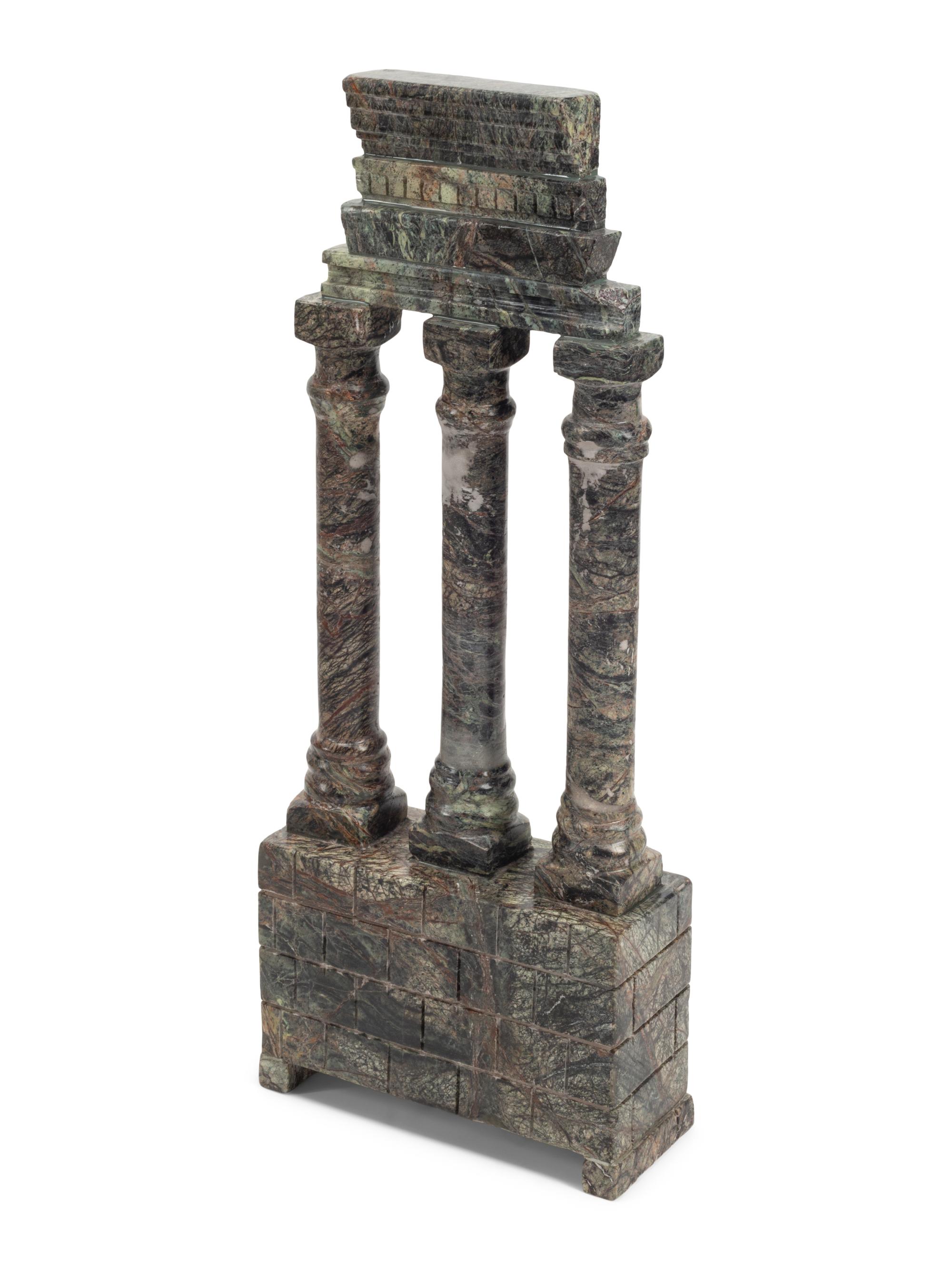 Five Grand Tour Style Marble Models of Ruins