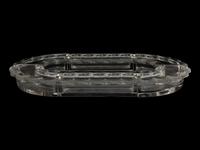 A Lalique Clear and Frosted Glass Surtout de Table Centerpiece