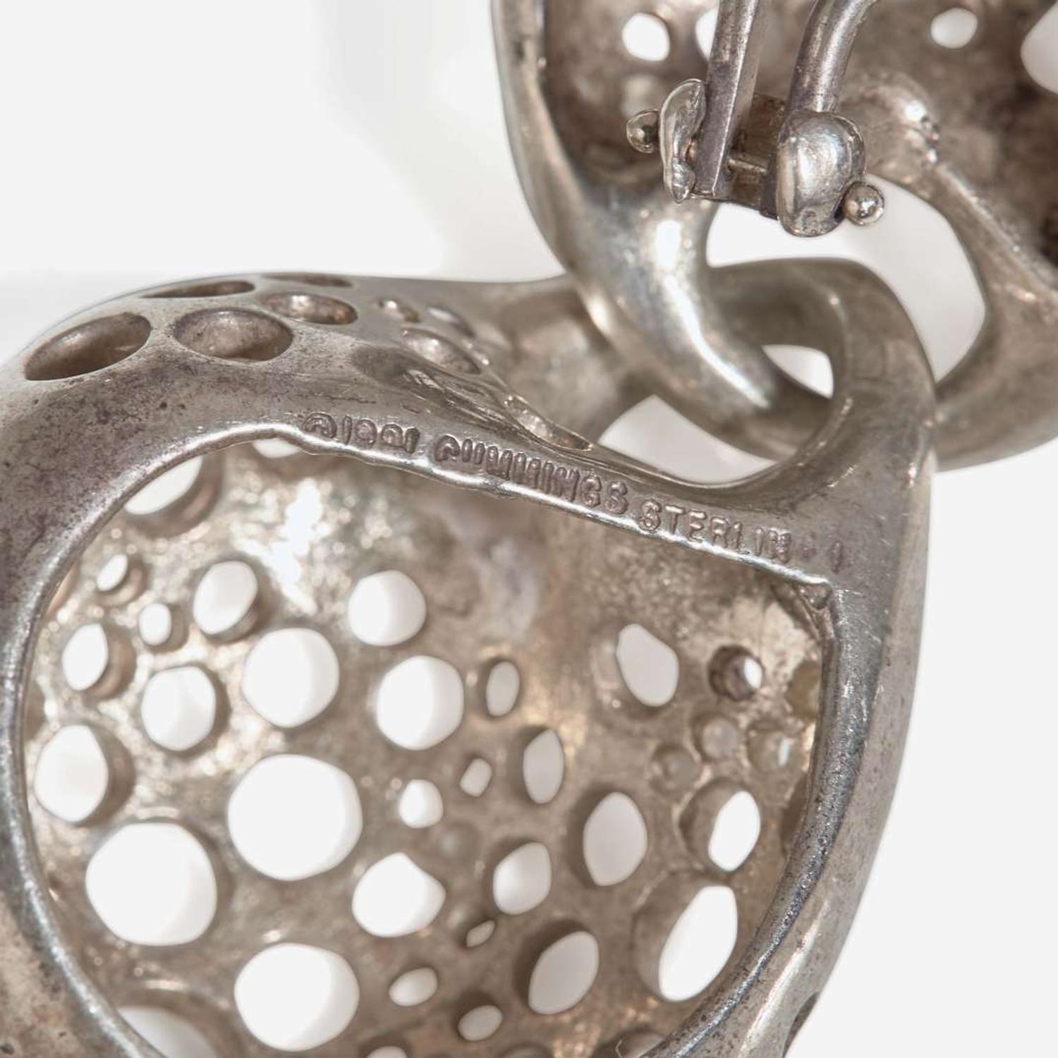 A Sterling Silver Angela Cummings Necklace and Earrings Set Cummings Studios, 1991