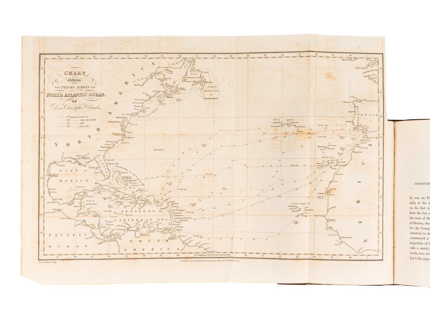 IRVING, Washington (1783-1859). A History of the Life and Voyages of Christopher Columbus. London: John Murray, 1828.