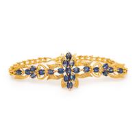 Sapphire and Yellow Gold Bracelet