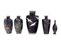 Five Cloisonné Vases