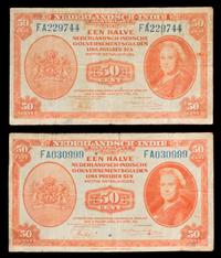 Two Dutch East Indies 1943 50-Cent Notes