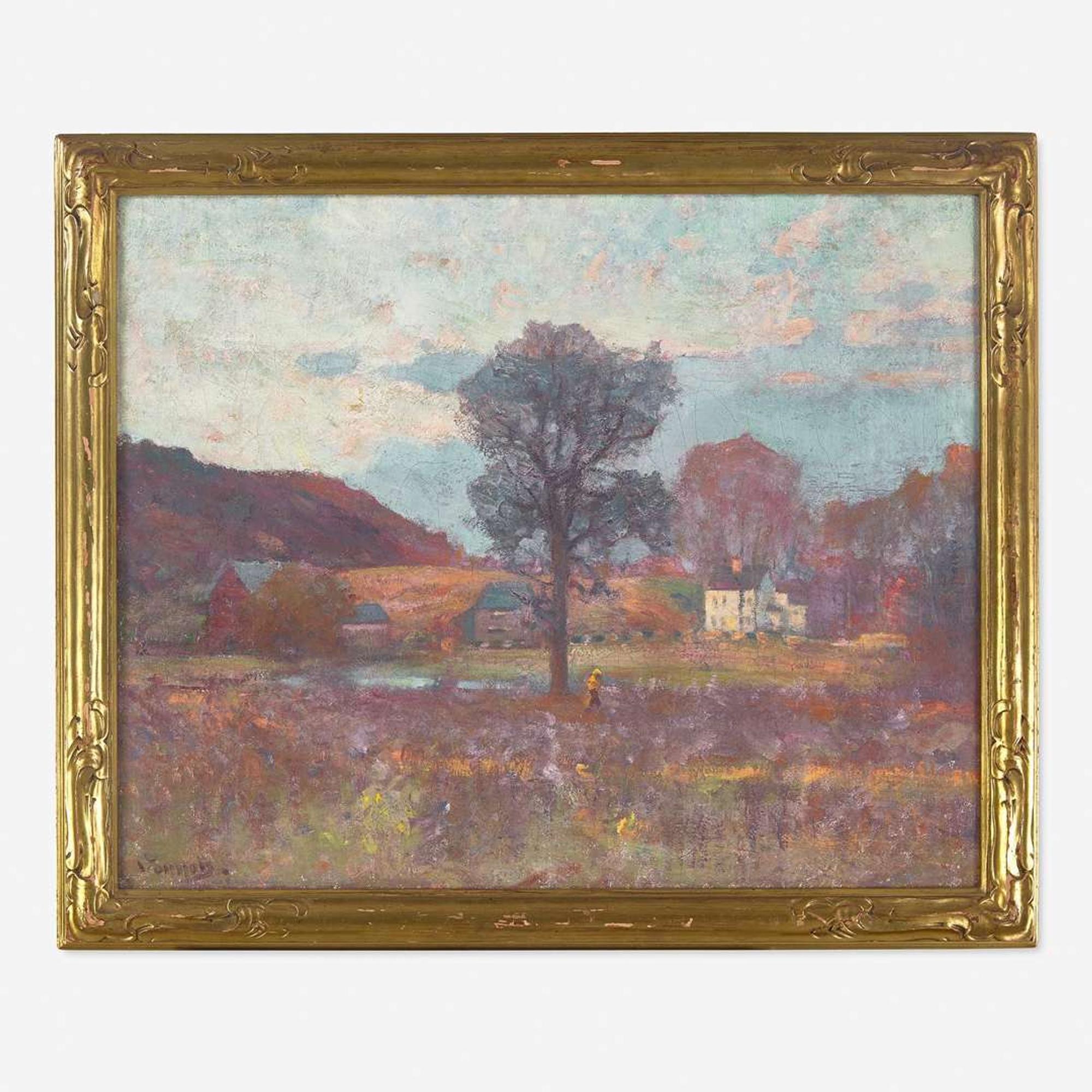 Robert William Vonnoh (American, 1858-1933) Pleasant Valley