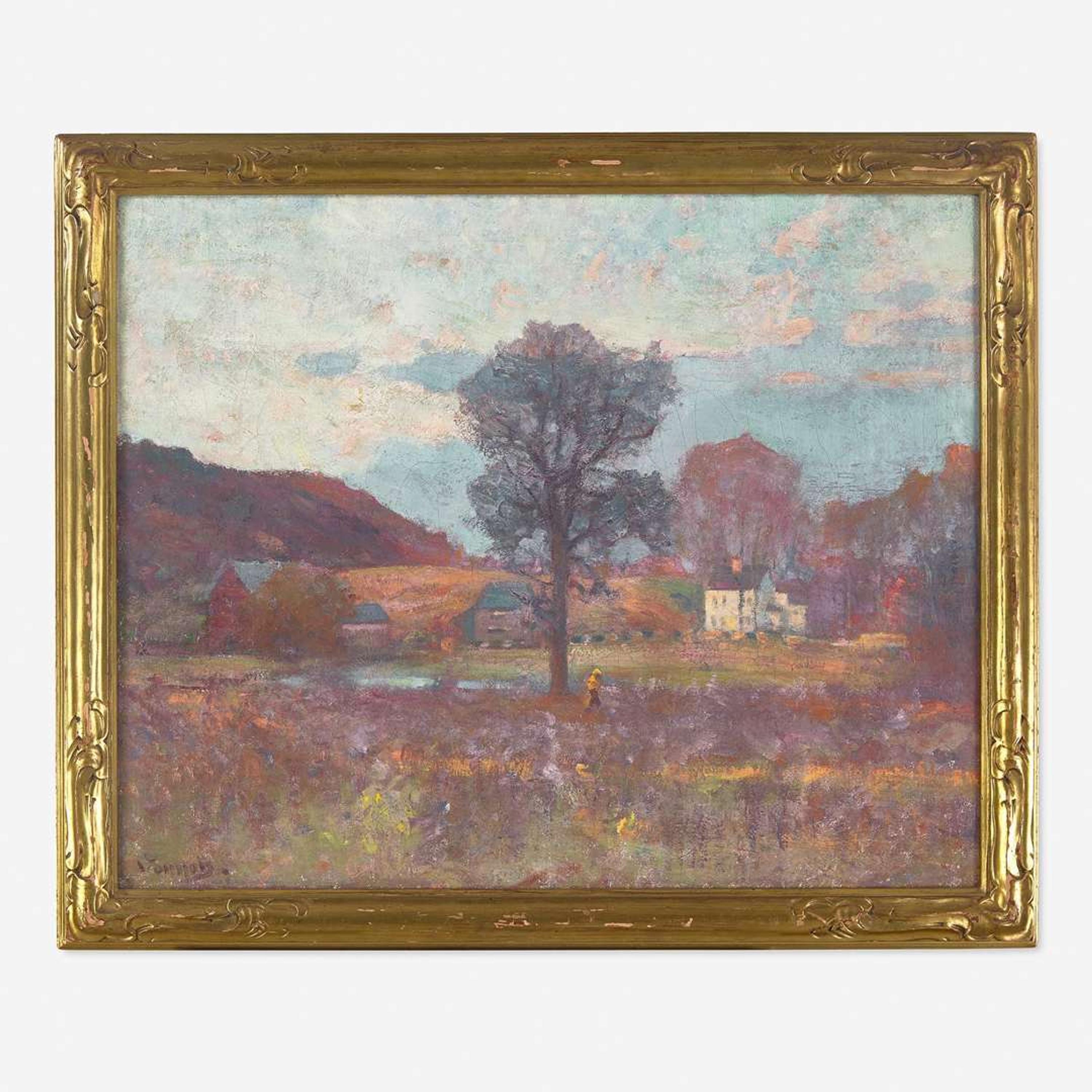 Robert William Vonnoh (American, 1858-1933) Pleasant Valley