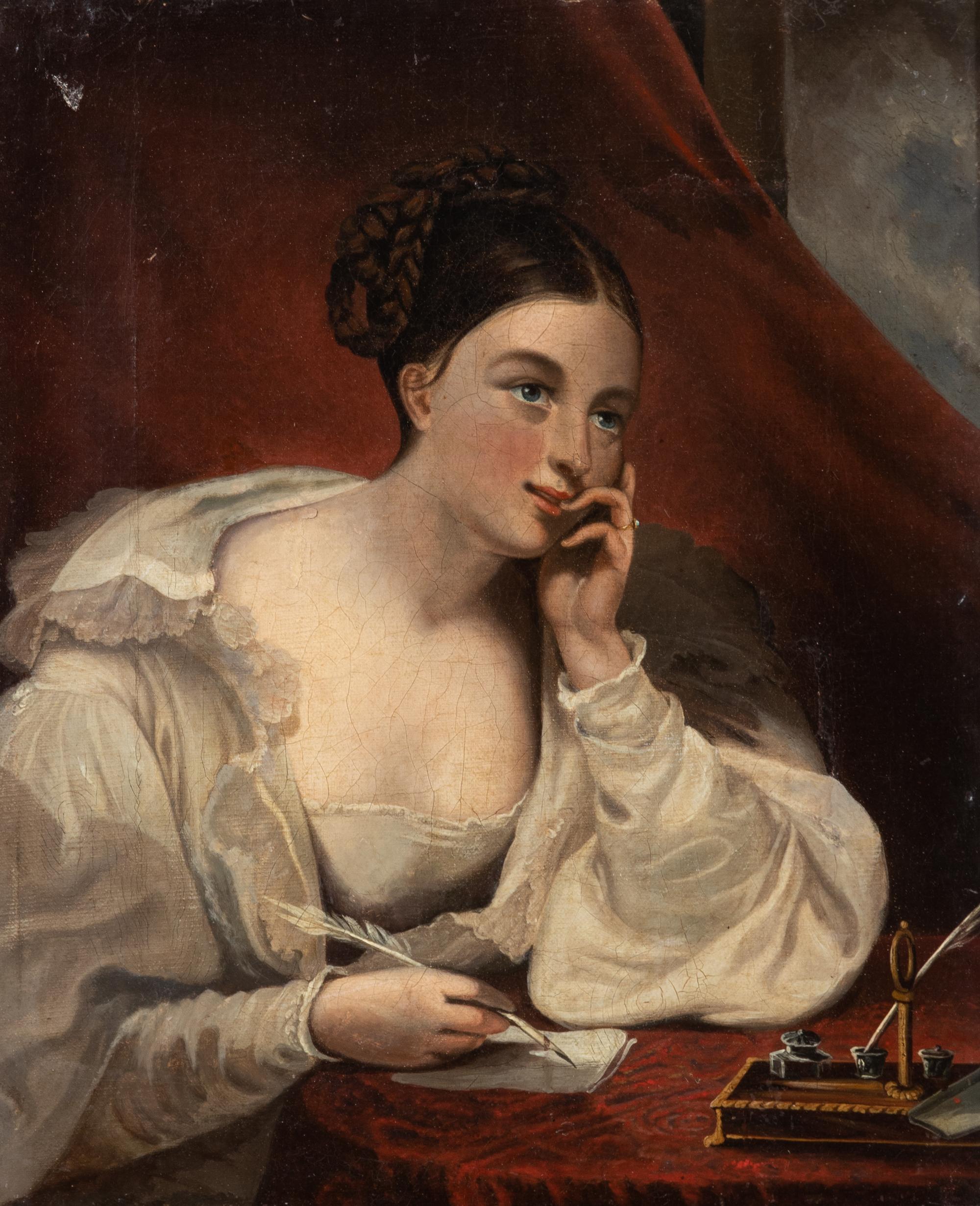Artist Unknown, (English, 19th Century), Young Woman Writing a Note
