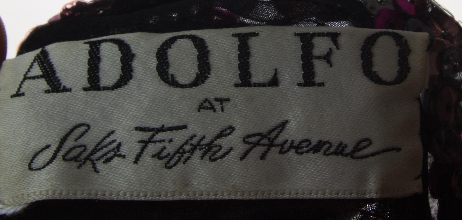 An Adolfo Pink, Magenta and Silver Sequin Jacket,