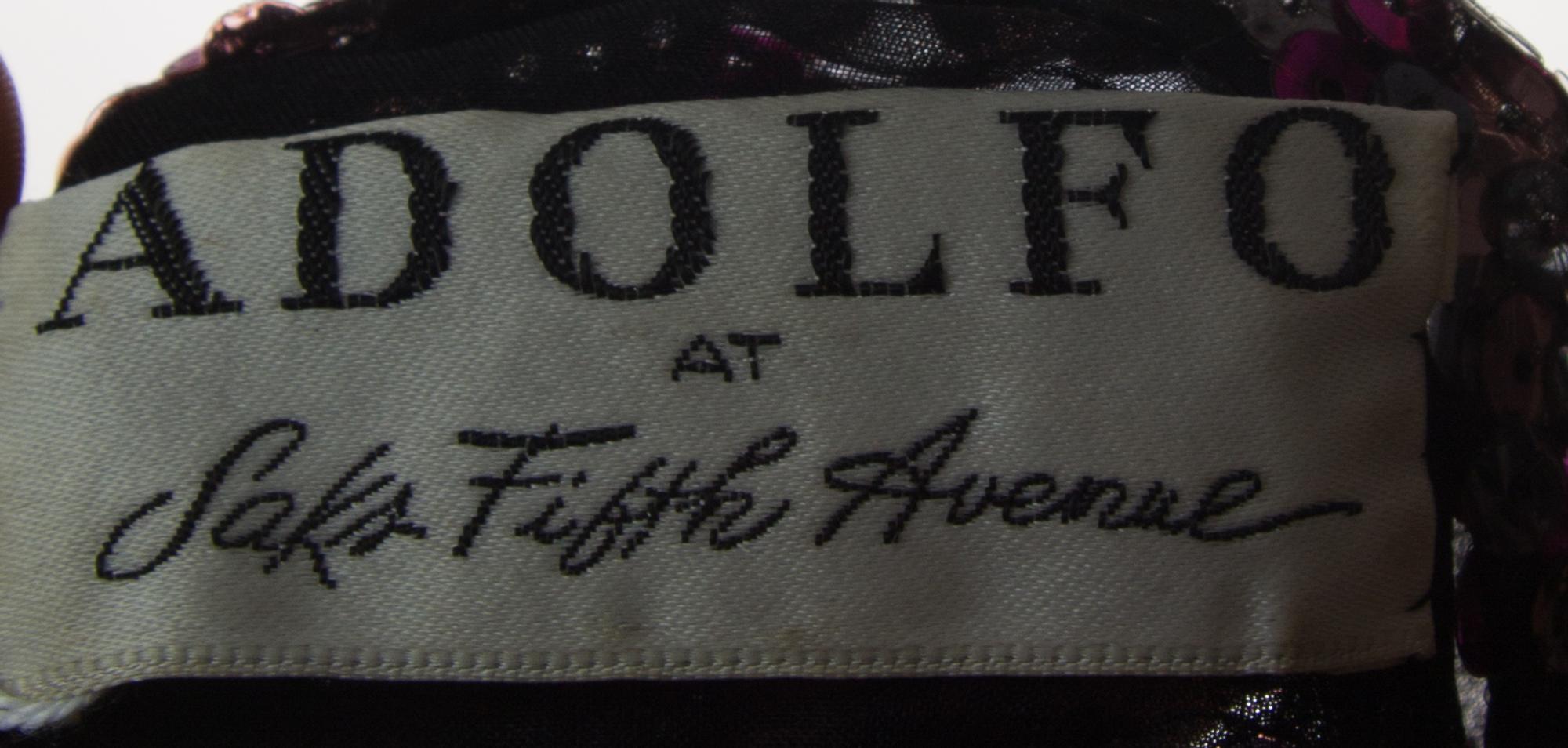 An Adolfo Pink, Magenta and Silver Sequin Jacket,