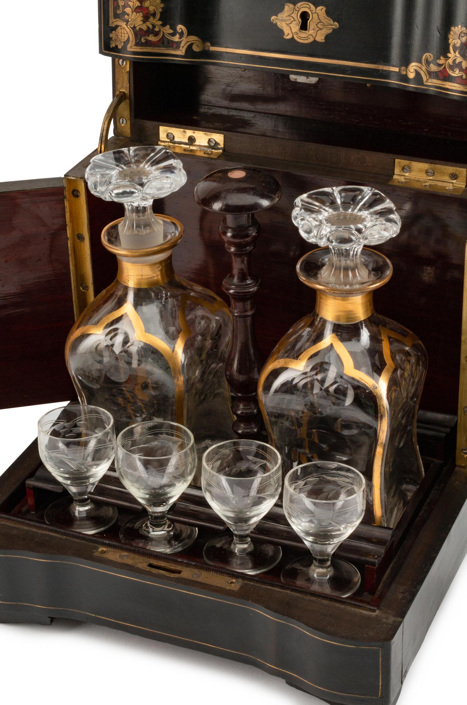 A Napoleon III Boulle-Inlaid and Ebonized Cave à Liqueur — 19TH CENTURY