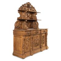A French Carved Oak Hunt Board
