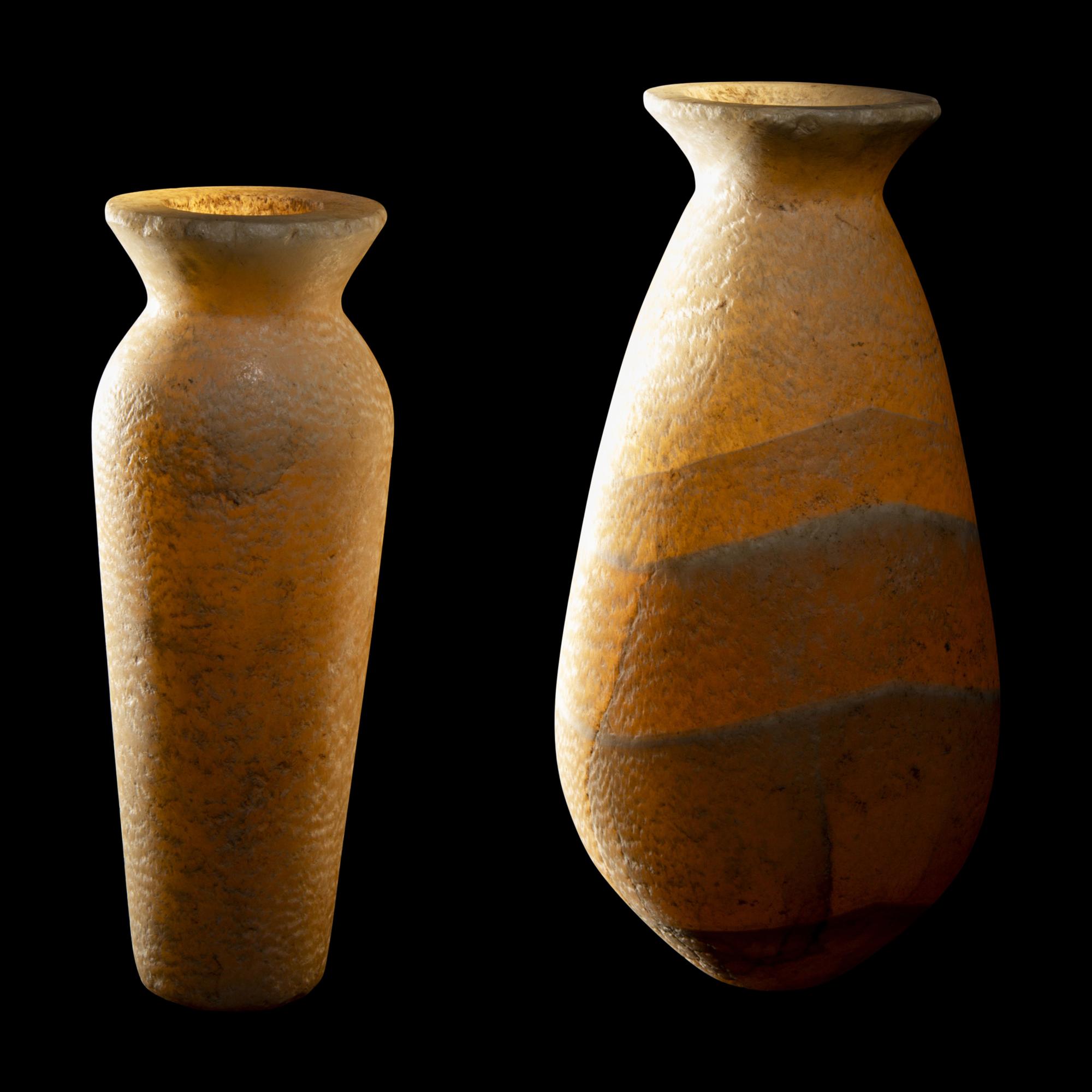 Two Egyptian Alabaster Vessels