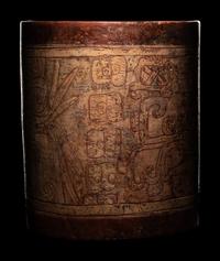 A Maya Incised Cylinder Vessel