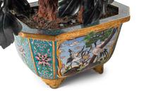 A Pair of Large Chinese Hardstone Models of Flowering Trees